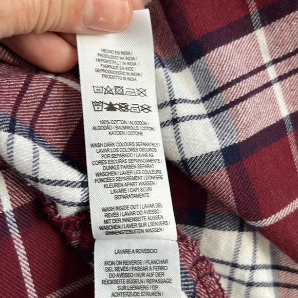 Primark 100% Cotton Long Sleeve Flannel Shirt Size 8 - Picture 9 of 11